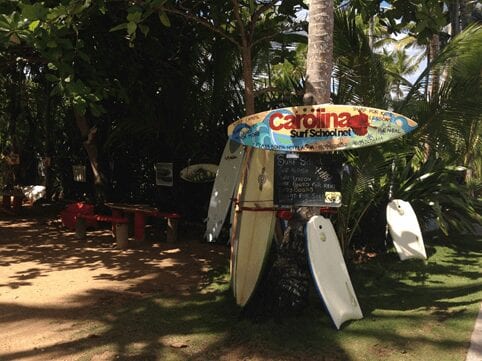 Carolina Surf School at the Dominican Republic