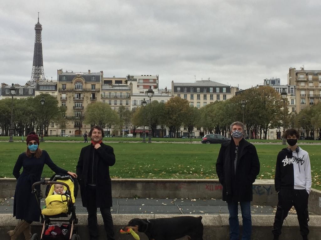 Lief Simon and his family in Paris, France